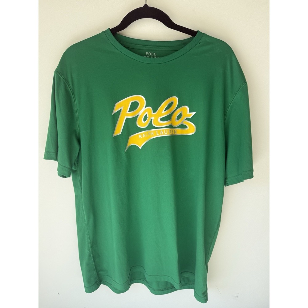 Polo Ralph Lauren Performance Green Graphic Logo Crew Neck T-Shirt Men's L